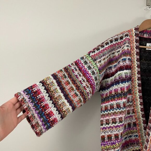 Anthropologie DRA Yoko Rainbow Knit Kimono Jacket Size Small - Picture 5 of 6